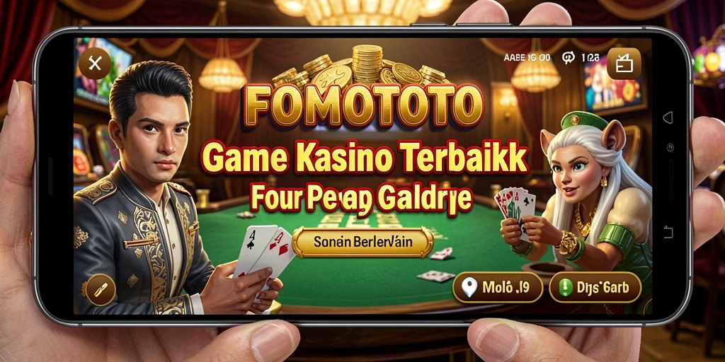 Screenshot FOMOTOTO menampilkan gameplay Kasino yang memukau.