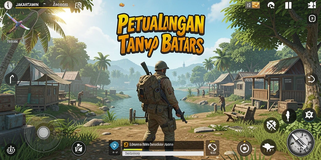 Screenshot gameplay Open World saat menjelajahi Jakarta dengan grafis menawan.
