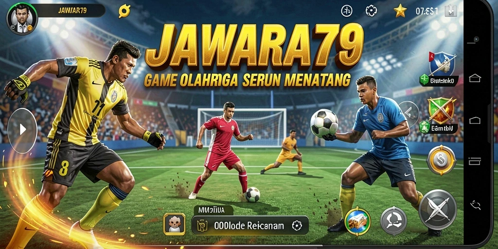 Tampilan screenshot JAWARA79 menampilkan momen seru dalam permainan olahraga.