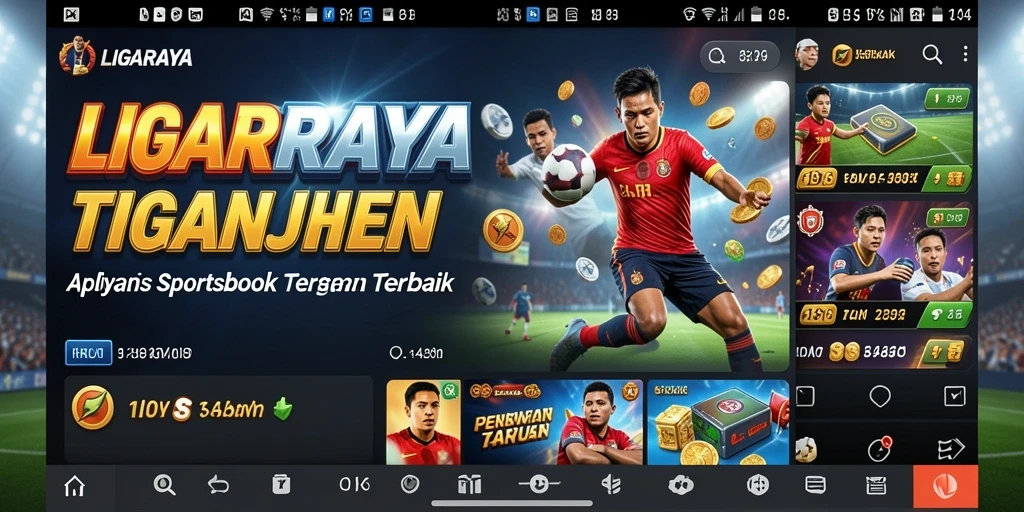 Tangkapan layar dari gameplay aplikasi Sportsbook LIGARAYA.