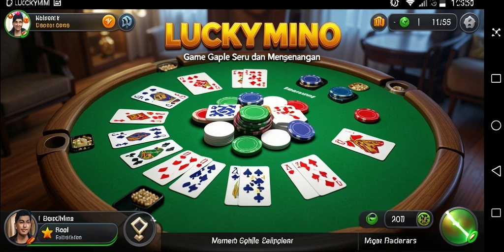 Tampilan gameplay LUCKYMINO yang menyenangkan dan interaktif.