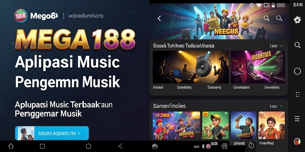 Tampilan gameplay MEGA188 dengan fitur musik yang menarik.