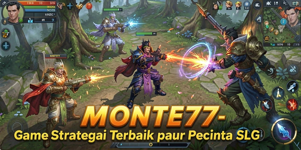 Tampilan gameplay menakjubkan dari MONTE77.