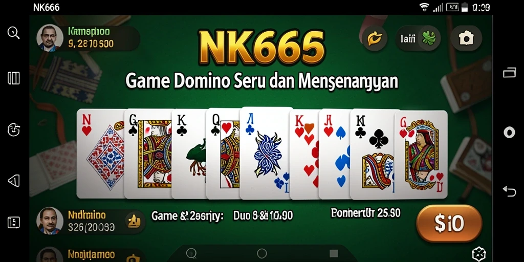 Tampilan gameplay <strong>NK666</strong> yang menarik dan seru dalam permainan domino.