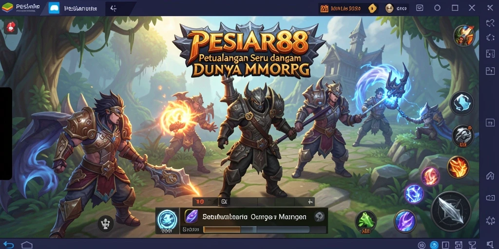 Tampilan gameplay MMORPG yang mendebarkan dan interaktif.