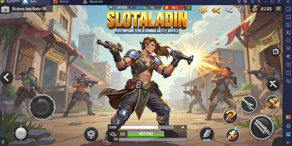 Tampilan seru dan menegangkan dari permainan Battle Royale SLOTALADIN.